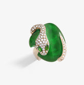 LARGE MALAFEMMINA RING WITH PAVE'